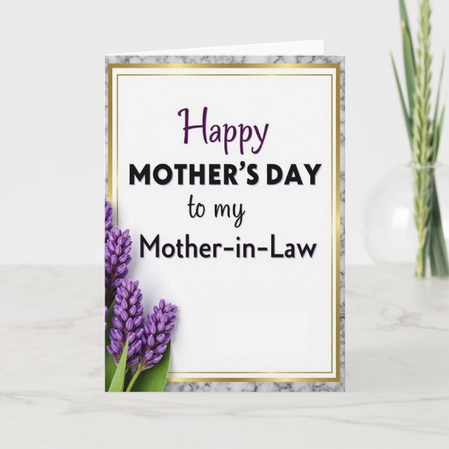 Polka Dot Mother In Law Day Card (Front)