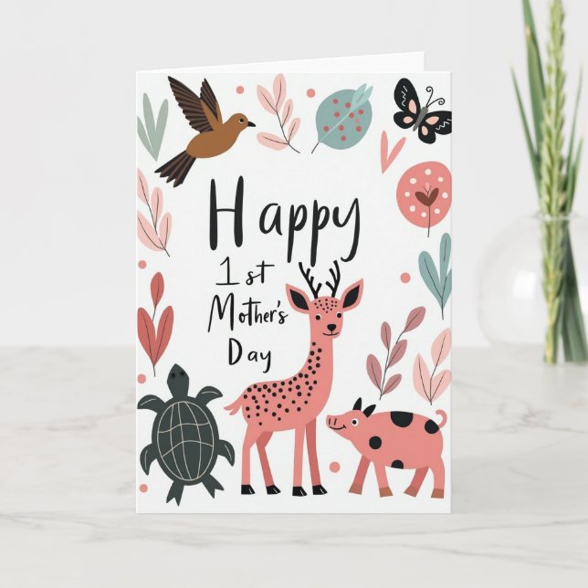 Polka Dot Mothers Day First Card (Front)