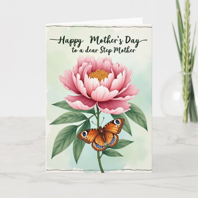 Polka Dot Mothers Day Flower Card (Front)