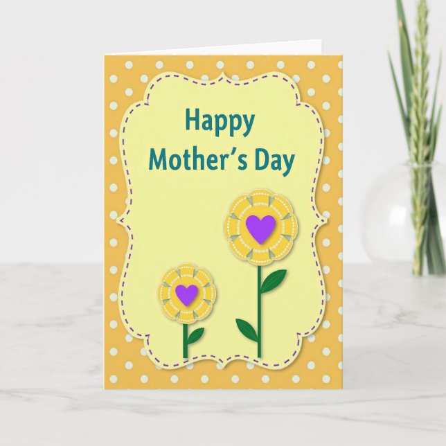 Polka Dot Mothers Day Gift Card (Front)