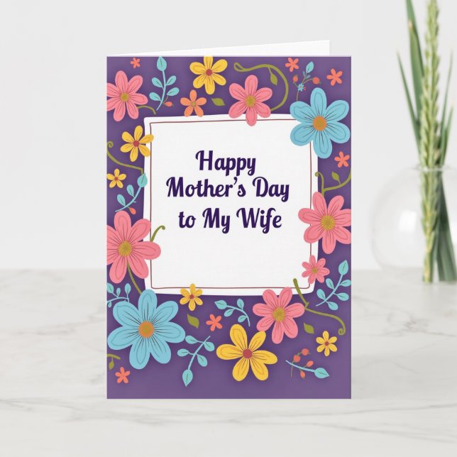 Polka Dot Mothers Day Wife Card (Front)