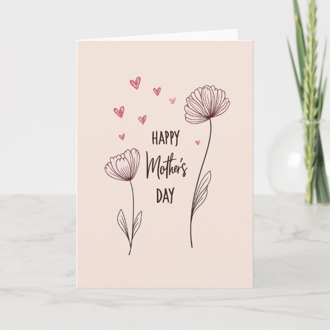 Polka Dot Mothers Happy Day Card (Front)