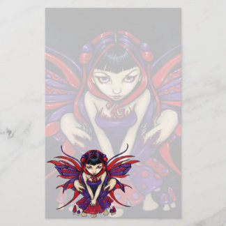 "Polka Dot Mushroom Fairy" Stationery