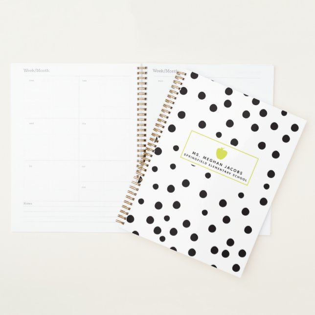 Polka Dot Neon Teacher Planner (Display)