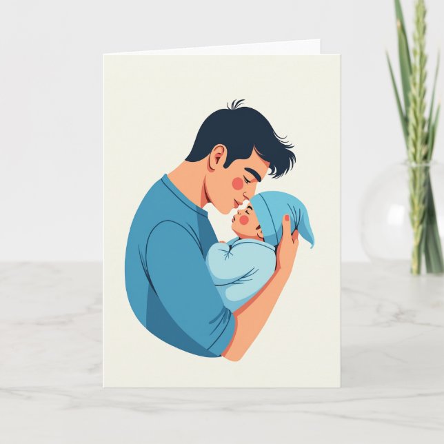 Polka Dot Newborn Baby Card (Front)