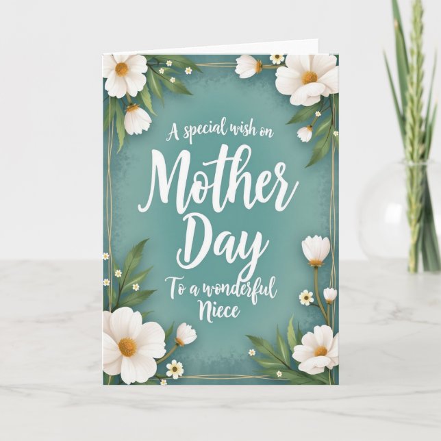 Polka Dot Niece Mother Day Card (Front)