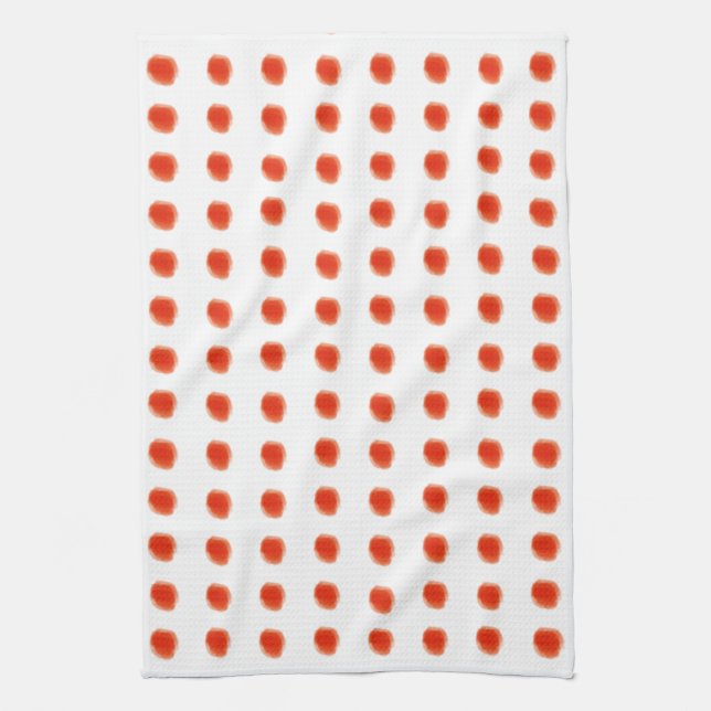 Polka- Dot Orange Towel (Vertical)