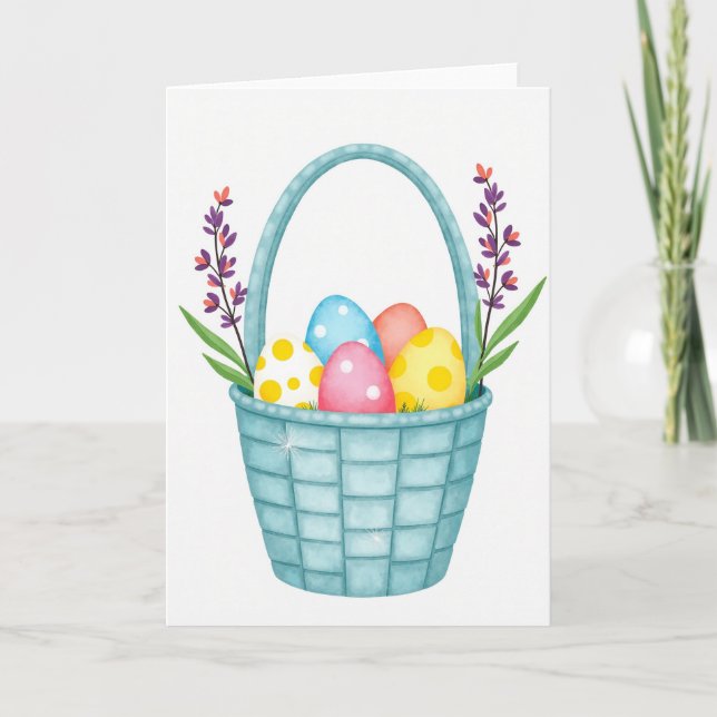 Polka Dot Ovoids Basket Card (Front)