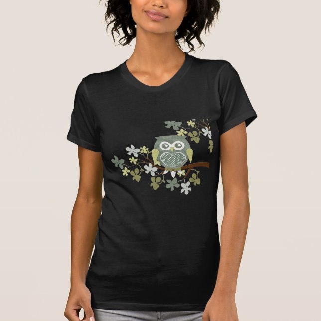 Polka Dot Owl in Tree T-Shirt (Front)