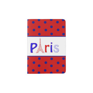 Polka Dot Paris Passport Holder