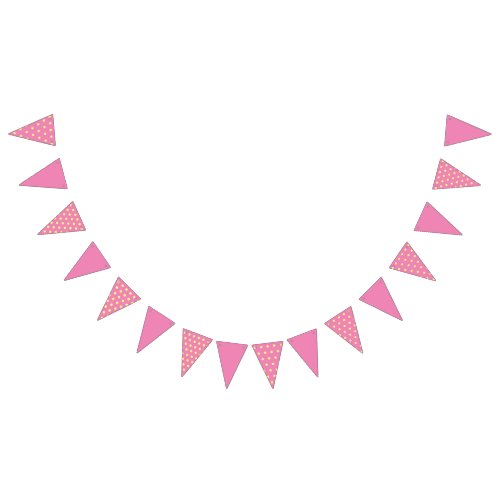 Polka Dot Party Banner Pink  Soft Yellow