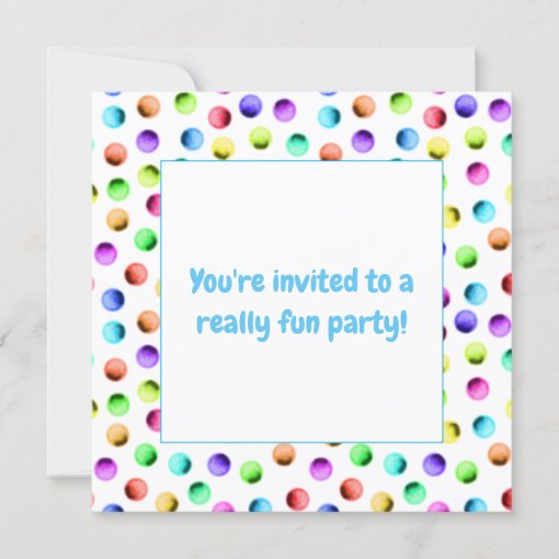 Polka Dot Party Invitation | Zazzle