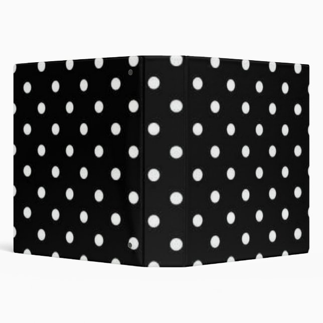 Polka dot pattern 3 ring binder (Background)