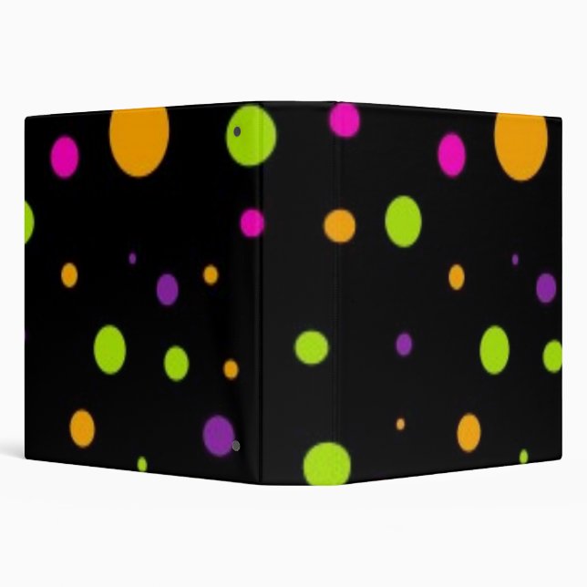 Polka dot pattern 3 ring binder (Background)
