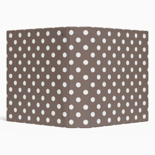Polka dot pattern 3 ring binder
