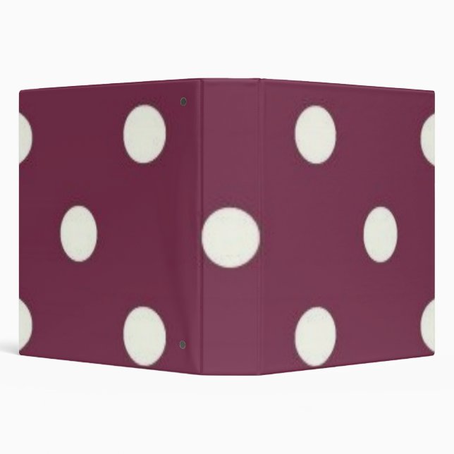 Polka dot pattern 3 ring binder (Background)