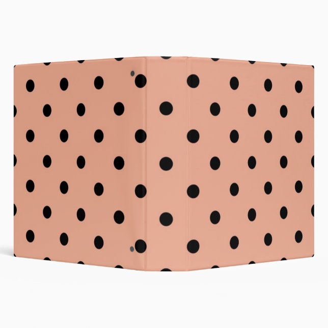 Polka dot pattern 3 ring binder (Background)