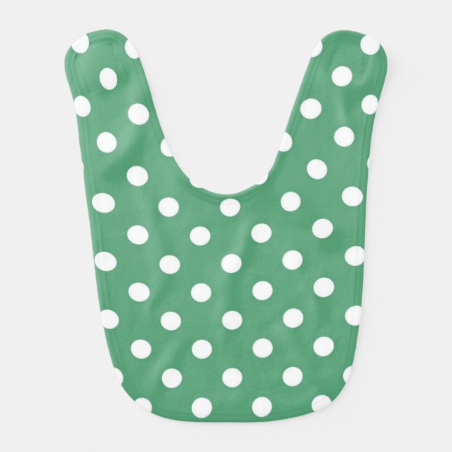 Polka dot pattern baby bib (Front)