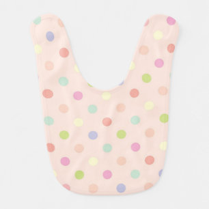Polka dot pattern baby bib