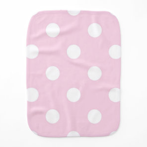 Polka dot pattern baby burp cloth