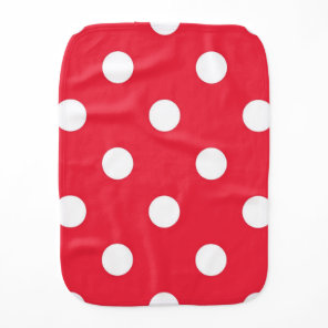 Polka dot pattern baby burp cloth