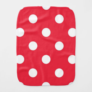 Polka dot pattern baby burp cloth