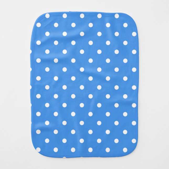 Polka dot pattern baby burp cloth (Front)