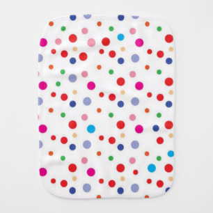 Polka dot pattern baby burp cloth