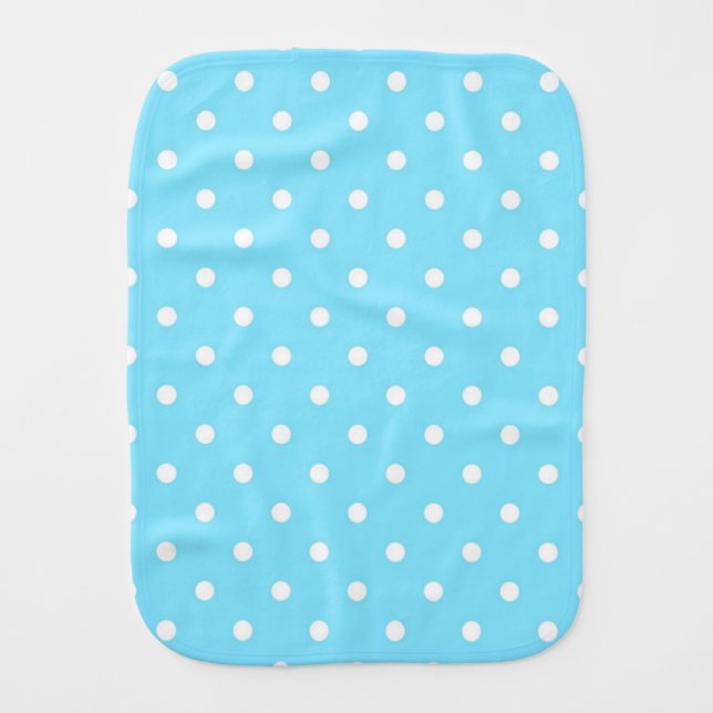 Polka dot pattern baby burp cloth (Front)