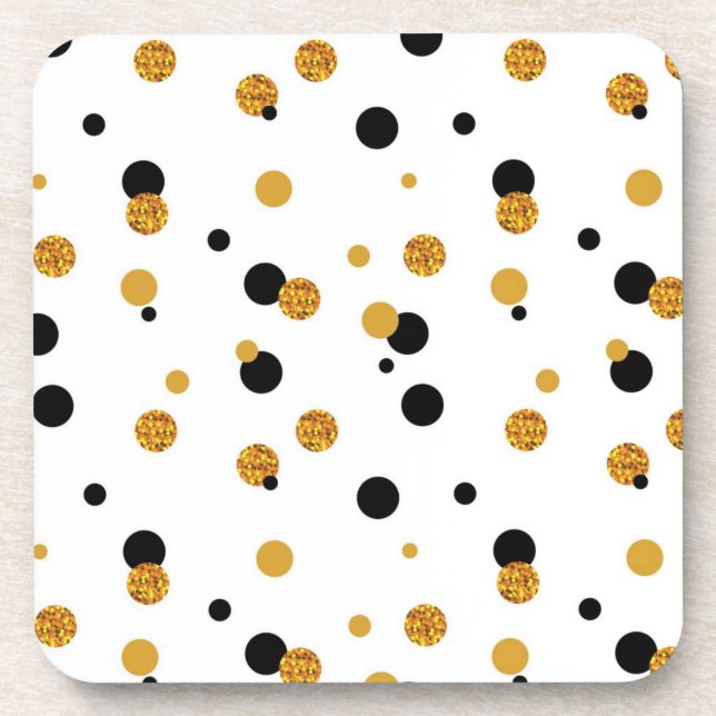 Polka dot pattern beverage coaster (Front)