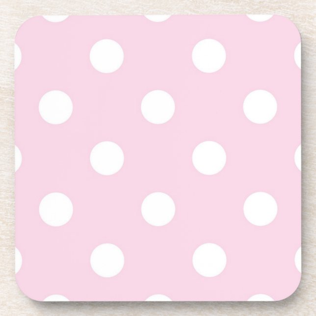 Polka dot pattern beverage coaster (Front)
