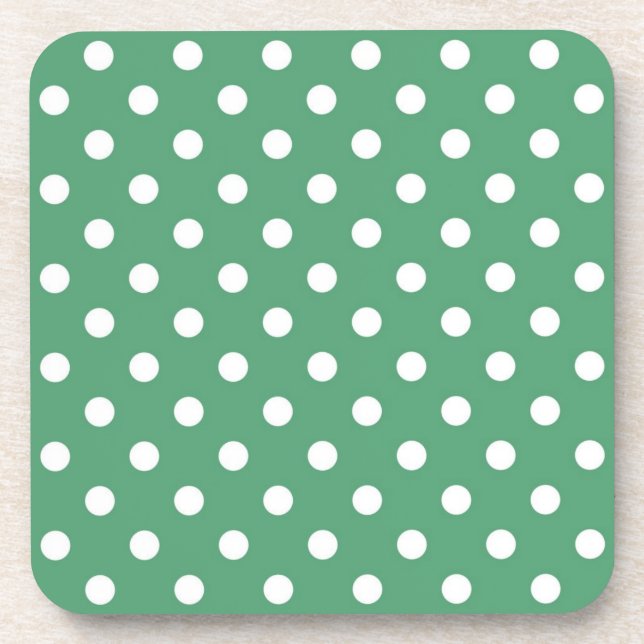 Polka dot pattern beverage coaster (Front)