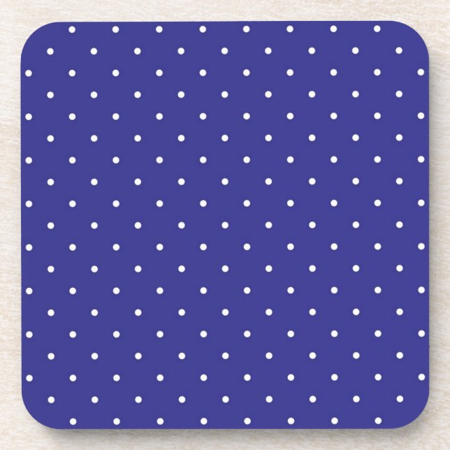 Polka dot pattern beverage coaster (Front)