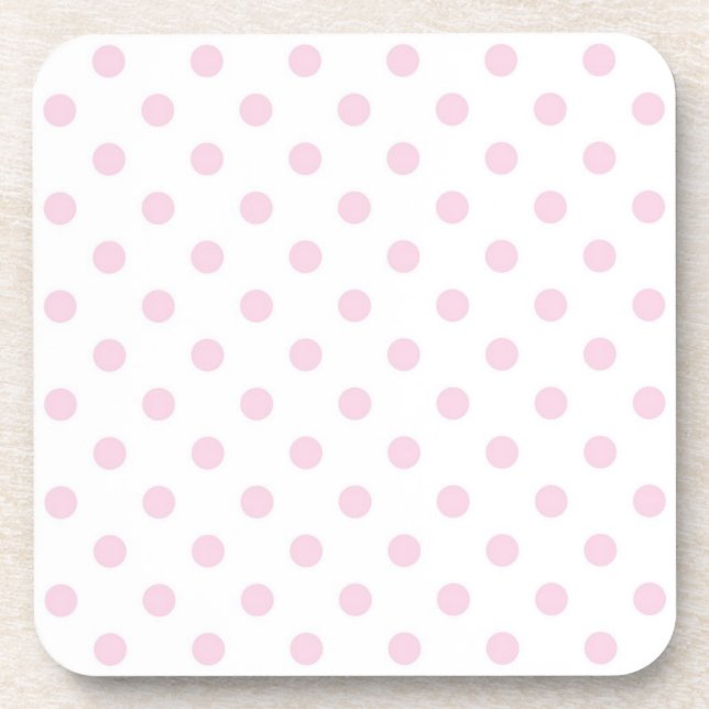 Polka dot pattern beverage coaster (Front)