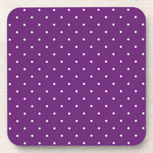 Polka dot pattern beverage coaster