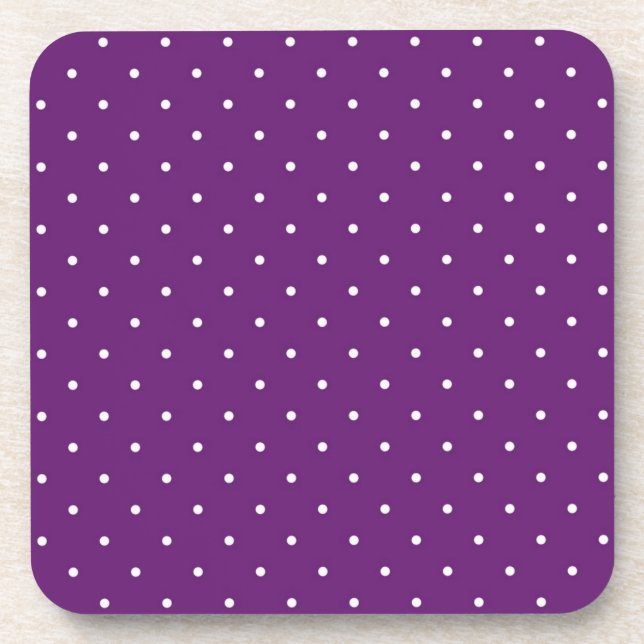 Polka dot pattern beverage coaster (Front)