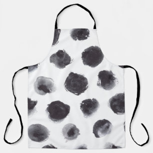 Polka dot pattern: black, gray. apron