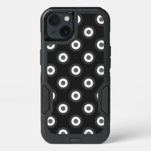 Polka Dot Pattern - Black White Gray iPhone 13 Case