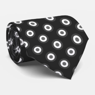 Polka Dot Pattern - Black White Gray Tie