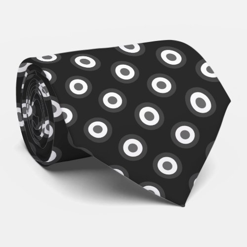 Polka Dot Pattern _ Black White Gray Tie