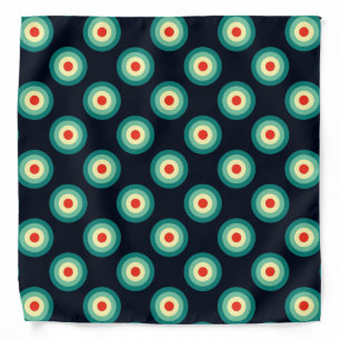 Polka Dot Pattern - Blue Aqua Green Yellow Red Bandana