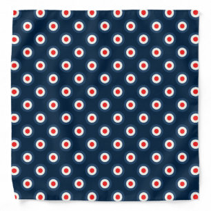Polka Dot Pattern - Blue Red White Bandana