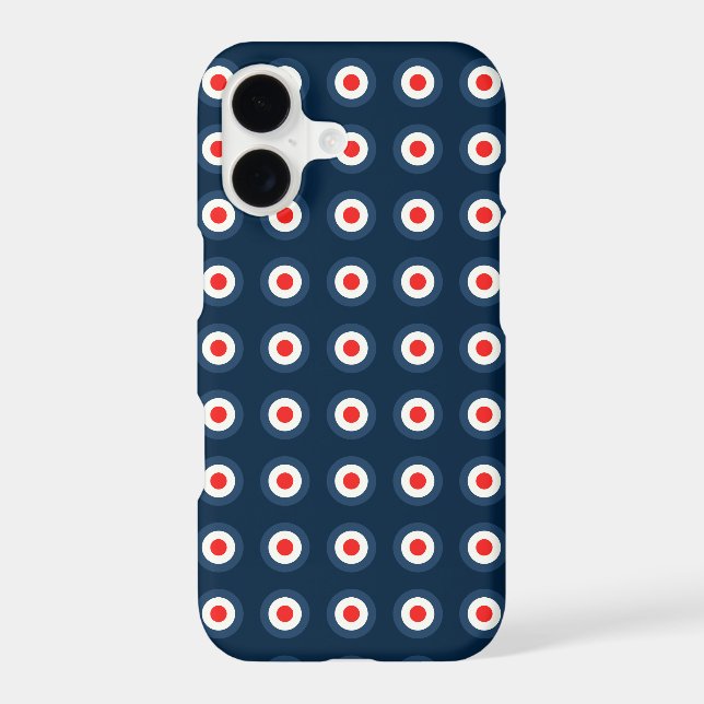 Polka Dot Pattern - Blue Red White Iphone Case (Back)