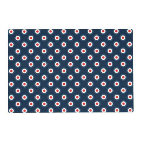 Polka Dot Pattern _ Blue Red White Placemat