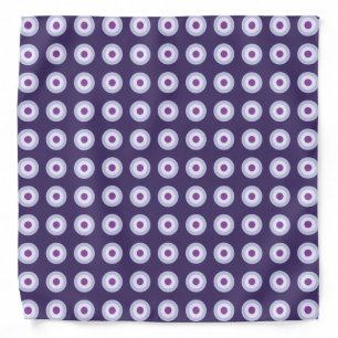 Polka Dot Pattern - Blue Violet Purple Lavender Bandana