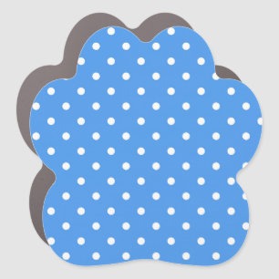 Polka dot pattern car magnet