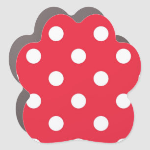 Polka dot pattern car magnet