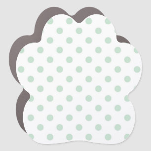 Polka dot pattern car magnet