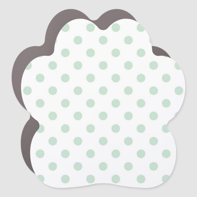 Polka dot pattern car magnet (Front)