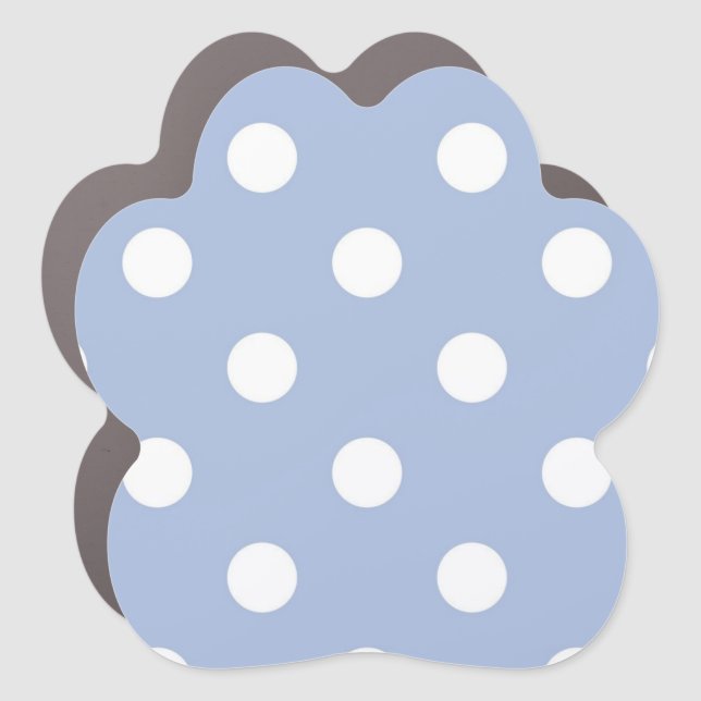 Polka dot pattern car magnet (Front)
